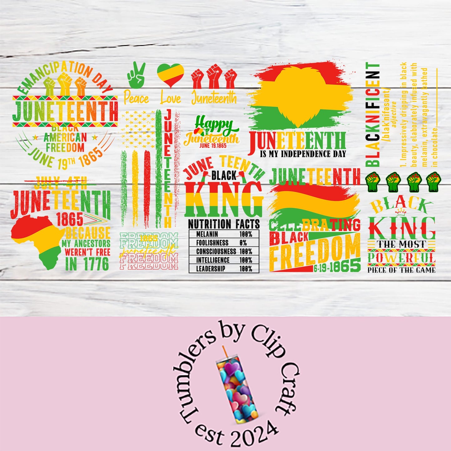 a poster with a bunch of different things on it