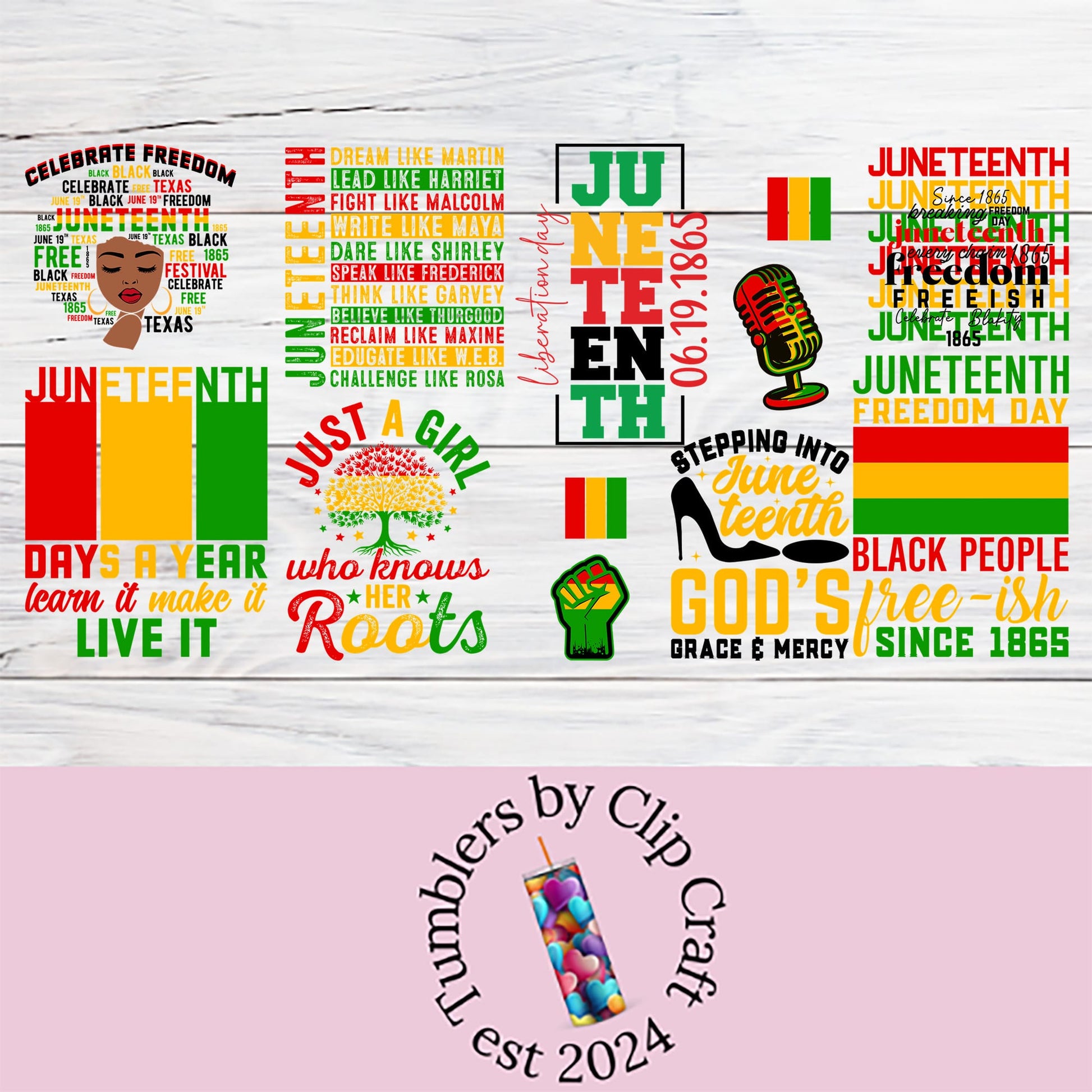 a poster with a bunch of different things on it