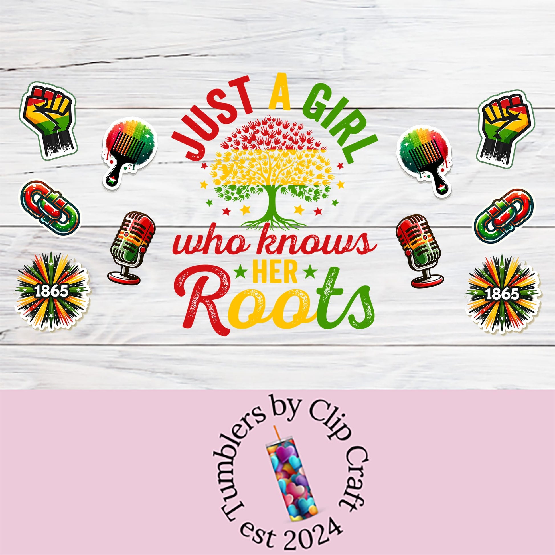 a white wooden wall with colorful stickers on it