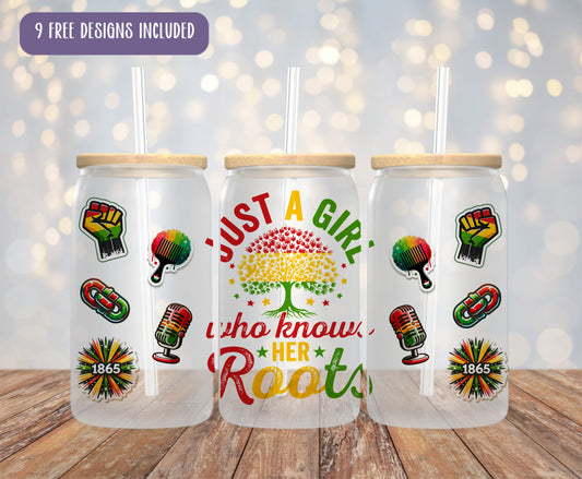 three plastic cups with stickers on them sitting on a table