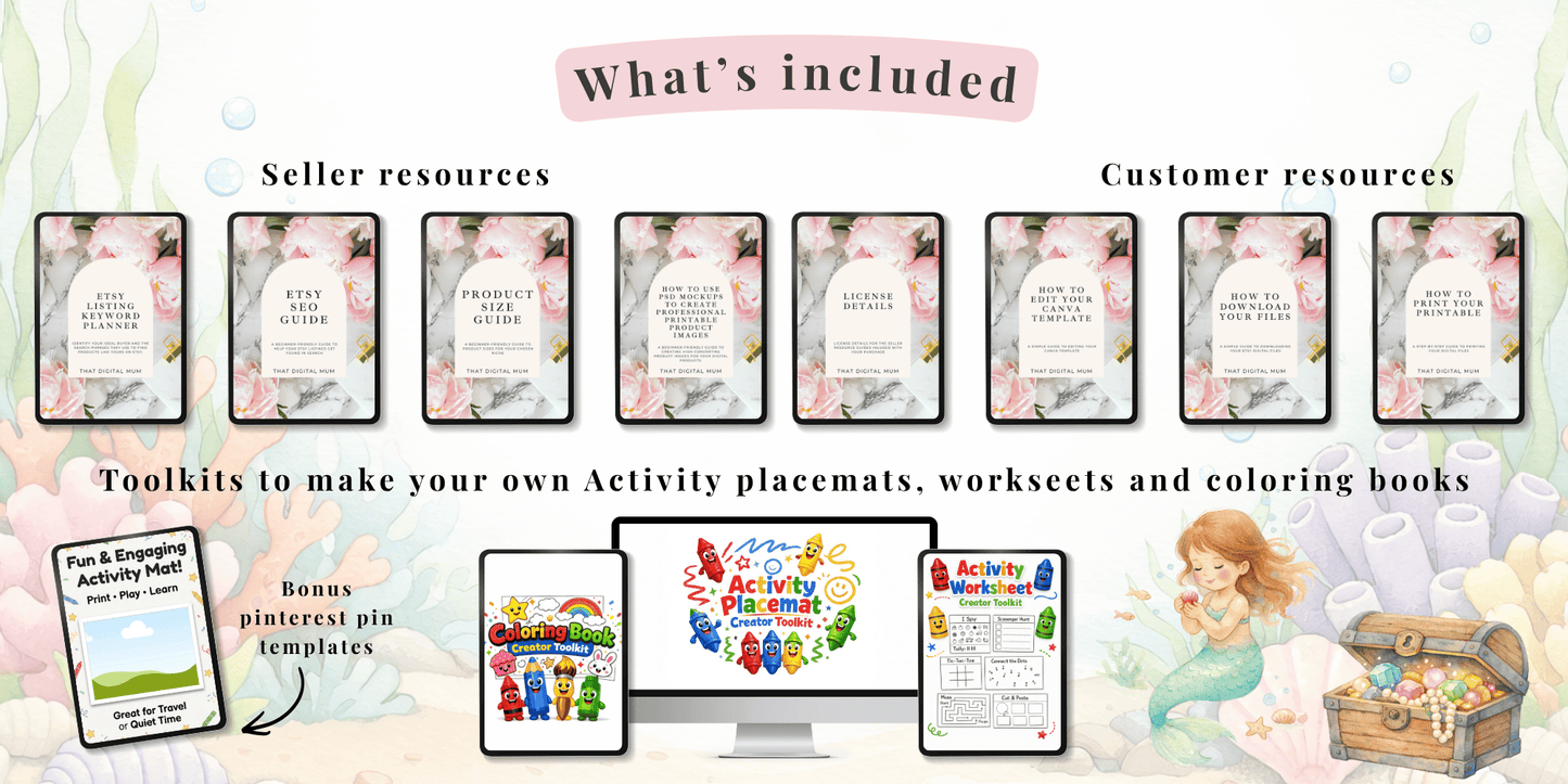 Kids Activity Printables Business Kit