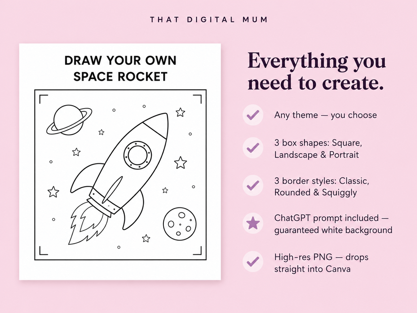 Kids Draw Your Own Box Generator | Printable Coloring & Drawing Activity Tool | Custom AI Drawing Sheets