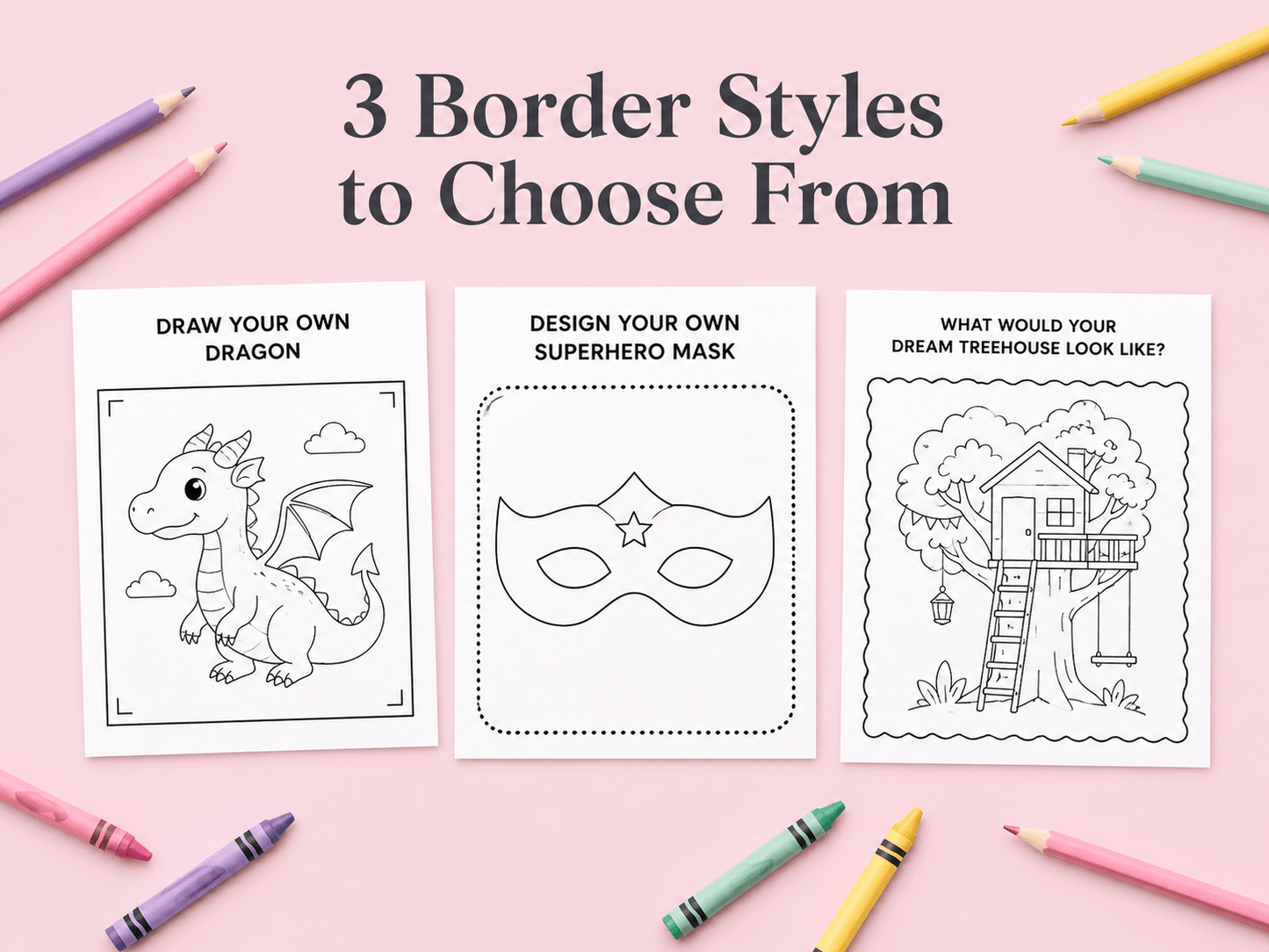 Kids Draw Your Own Box Generator | Printable Coloring & Drawing Activity Tool | Custom AI Drawing Sheets
