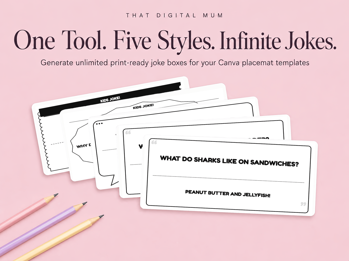 Kids Joke Box Formatter – Printable Joke Card Generator for Kids Activities & Placemats