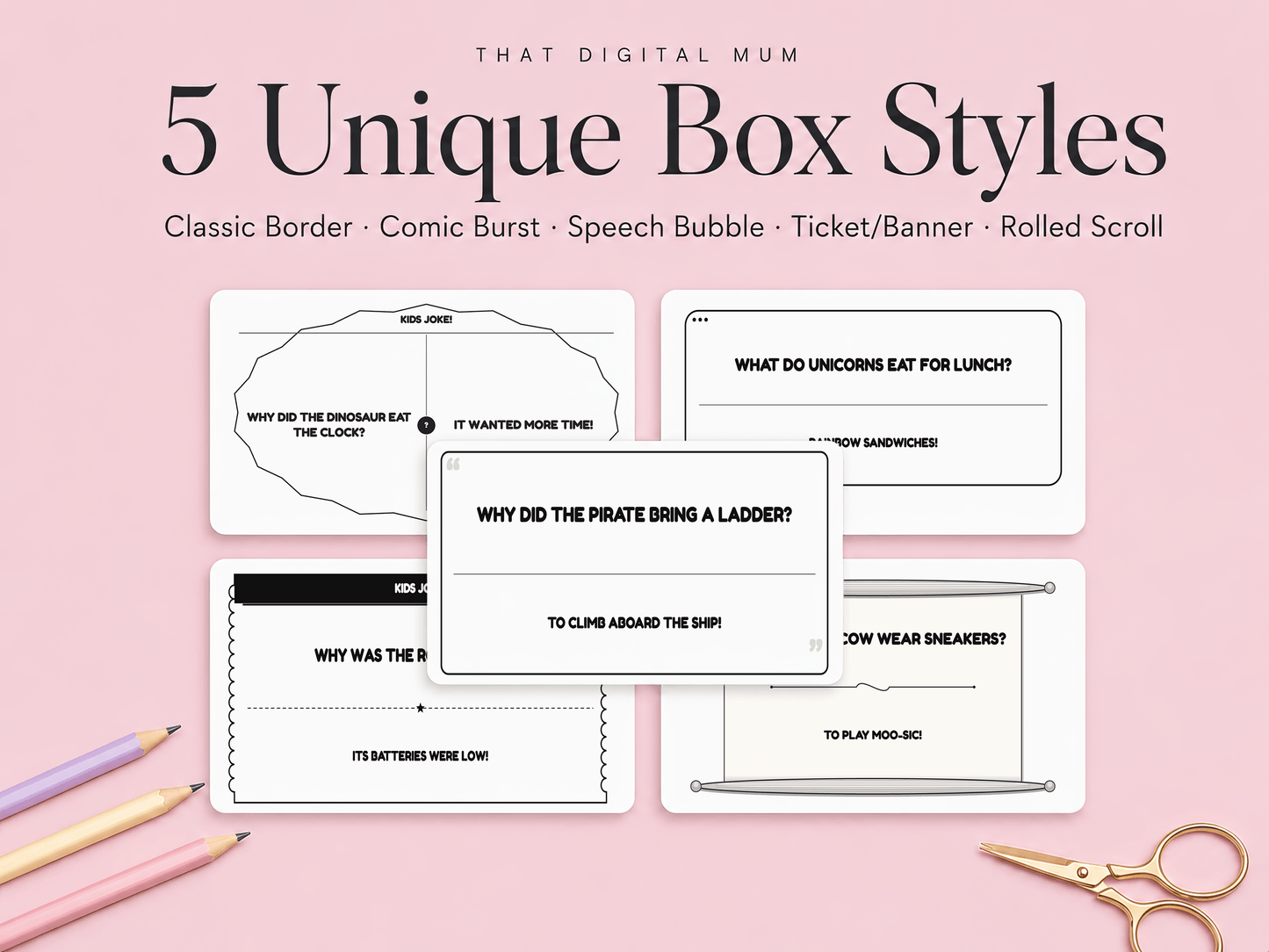 Kids Joke Box Formatter – Printable Joke Card Generator for Kids Activities & Placemats