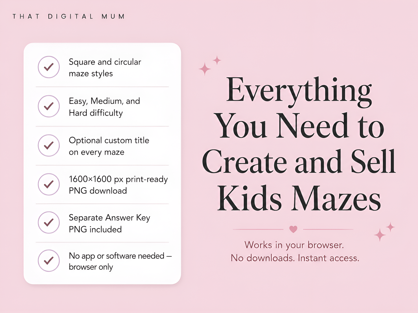 Kids Maze Generator – Create & Sell Printable Mazes in Seconds (Square & Circular, Commercial Use)