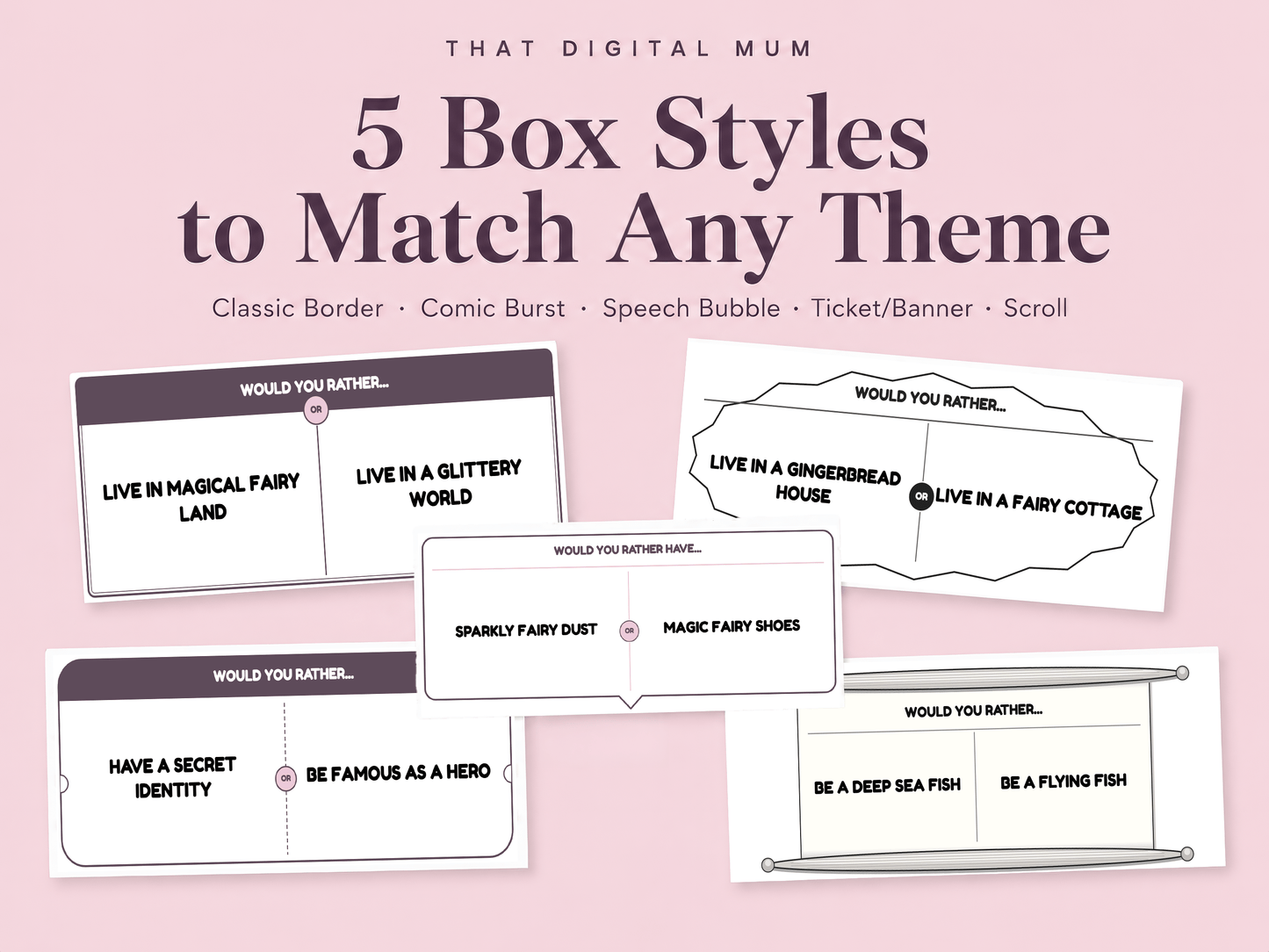 Kids Would You Rather Generator – Printable Question Cards Tool for Commercial Use