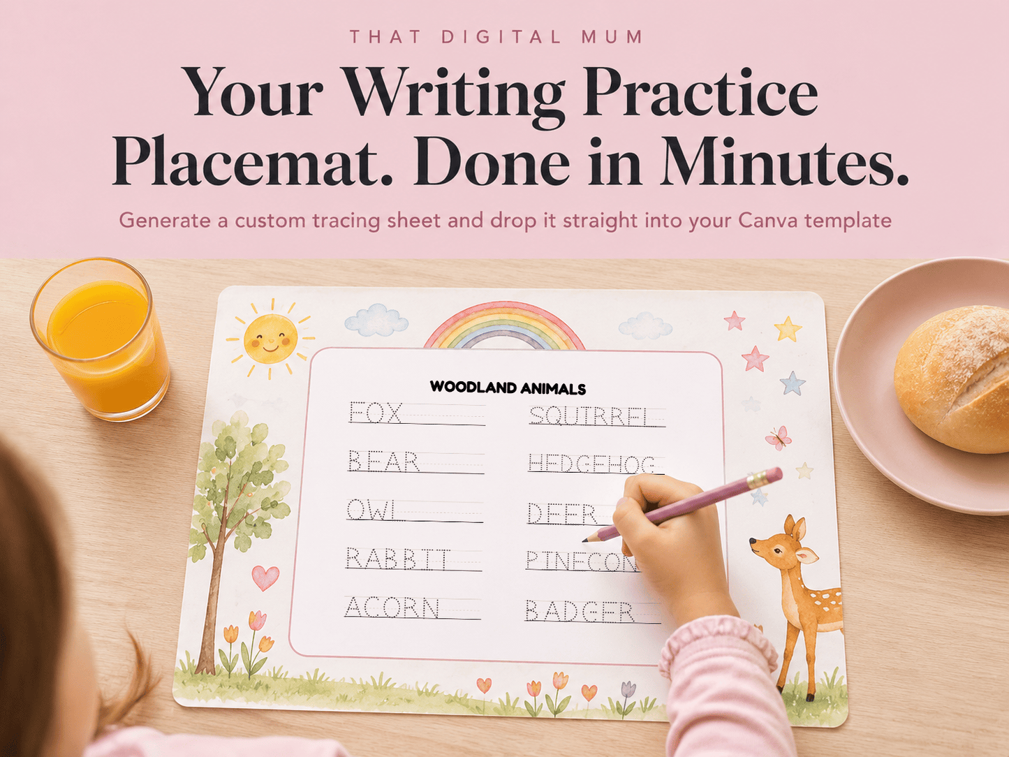 Kids Writing Practice Generator | Printable Handwriting Worksheet Tool | Custom Tracing Sheets for Kids