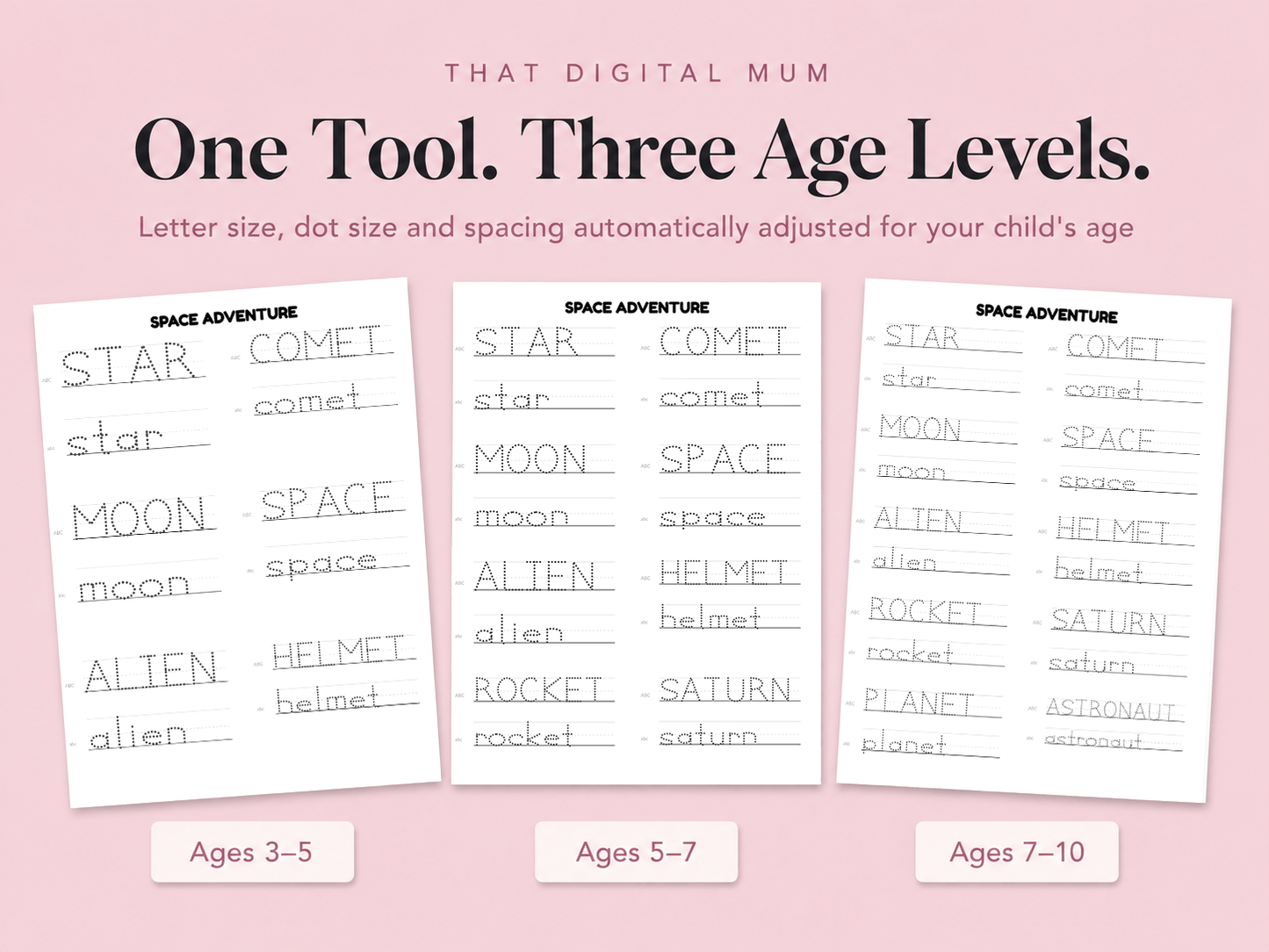 Kids Writing Practice Generator | Printable Handwriting Worksheet Tool | Custom Tracing Sheets for Kids