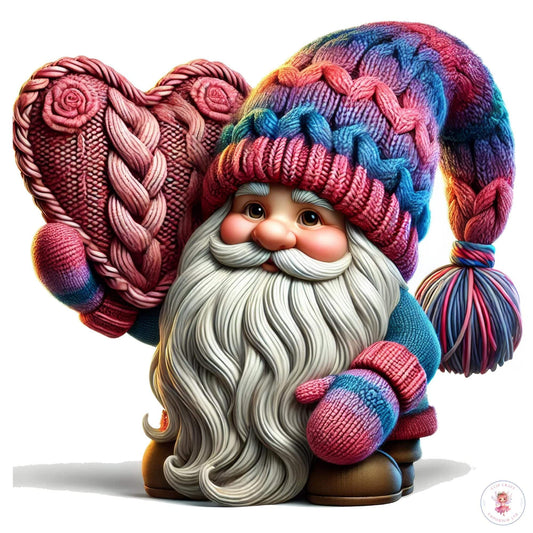 a painting of a santa clause holding a heart