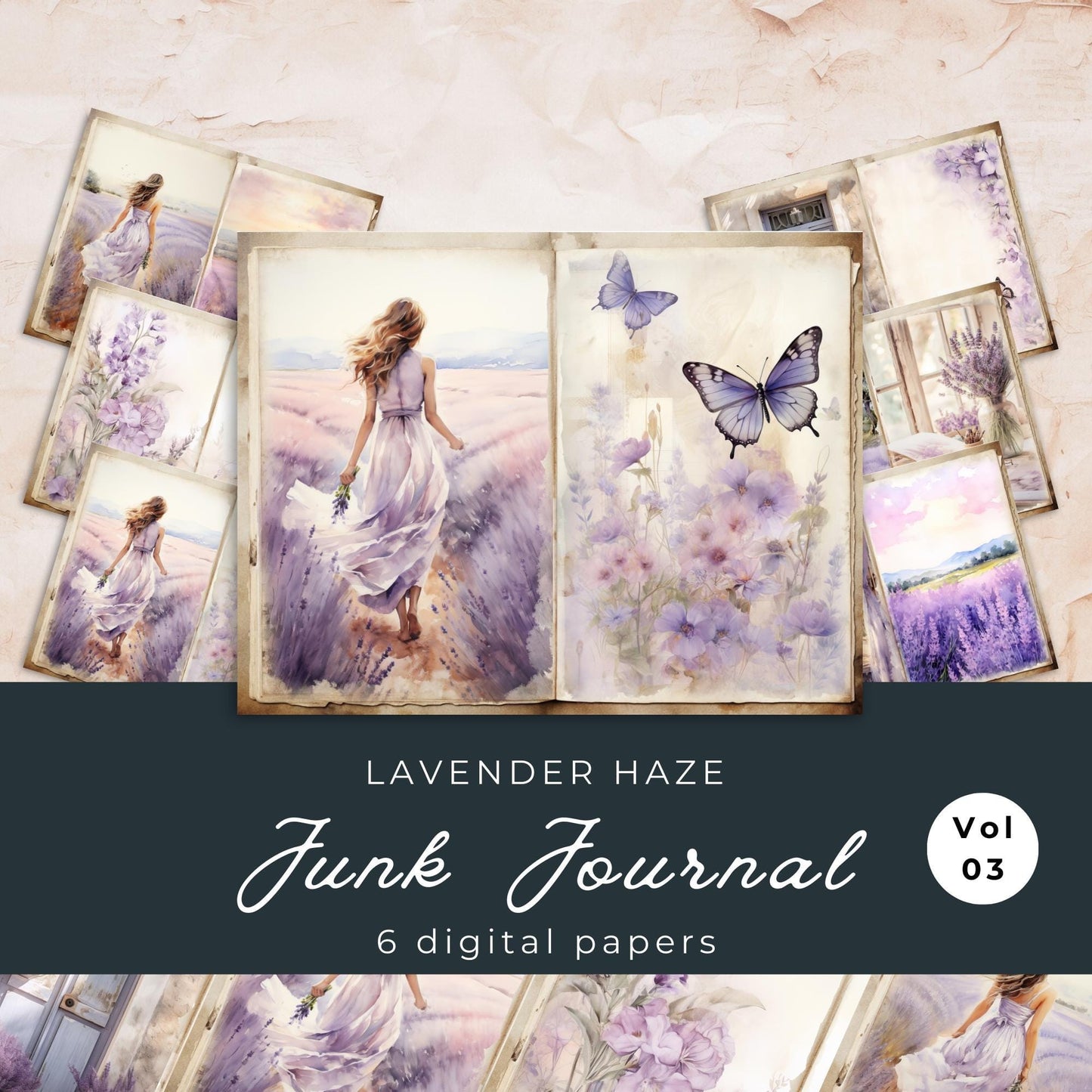 Lavender Haze Junk Journal Pages