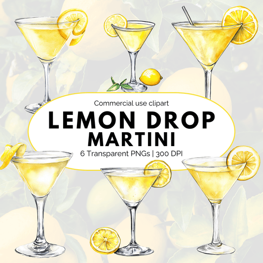 Lemon Drop Martini Clipart