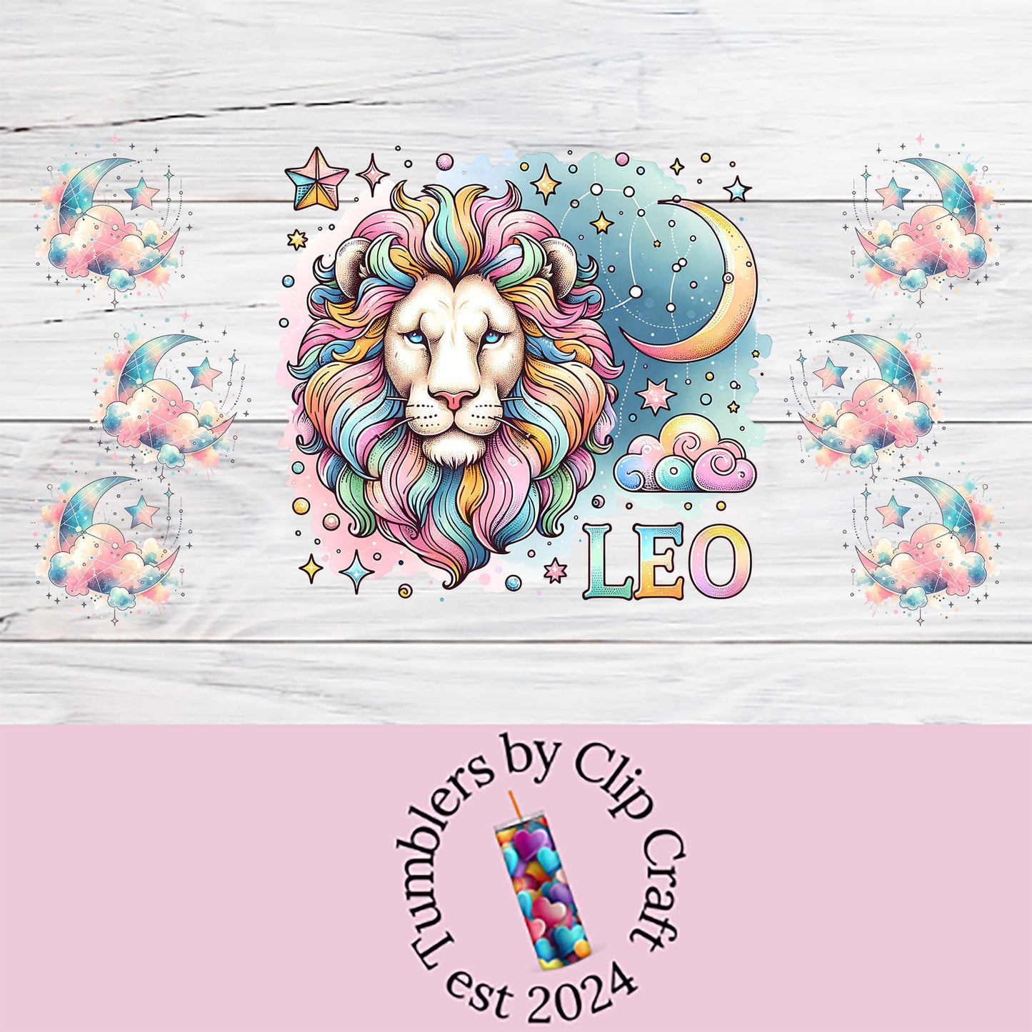a picture of a lion with a rainbow mane