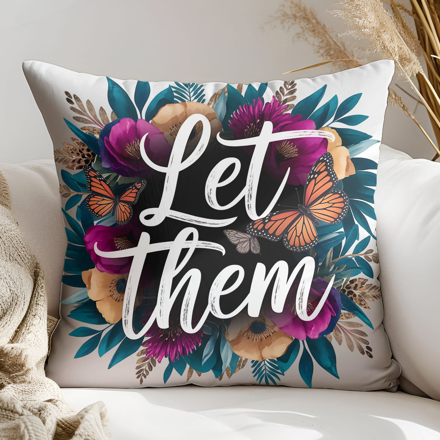 Let Them T-Shirt PNG – Retro Boho Floral Inspirational Sublimation Design