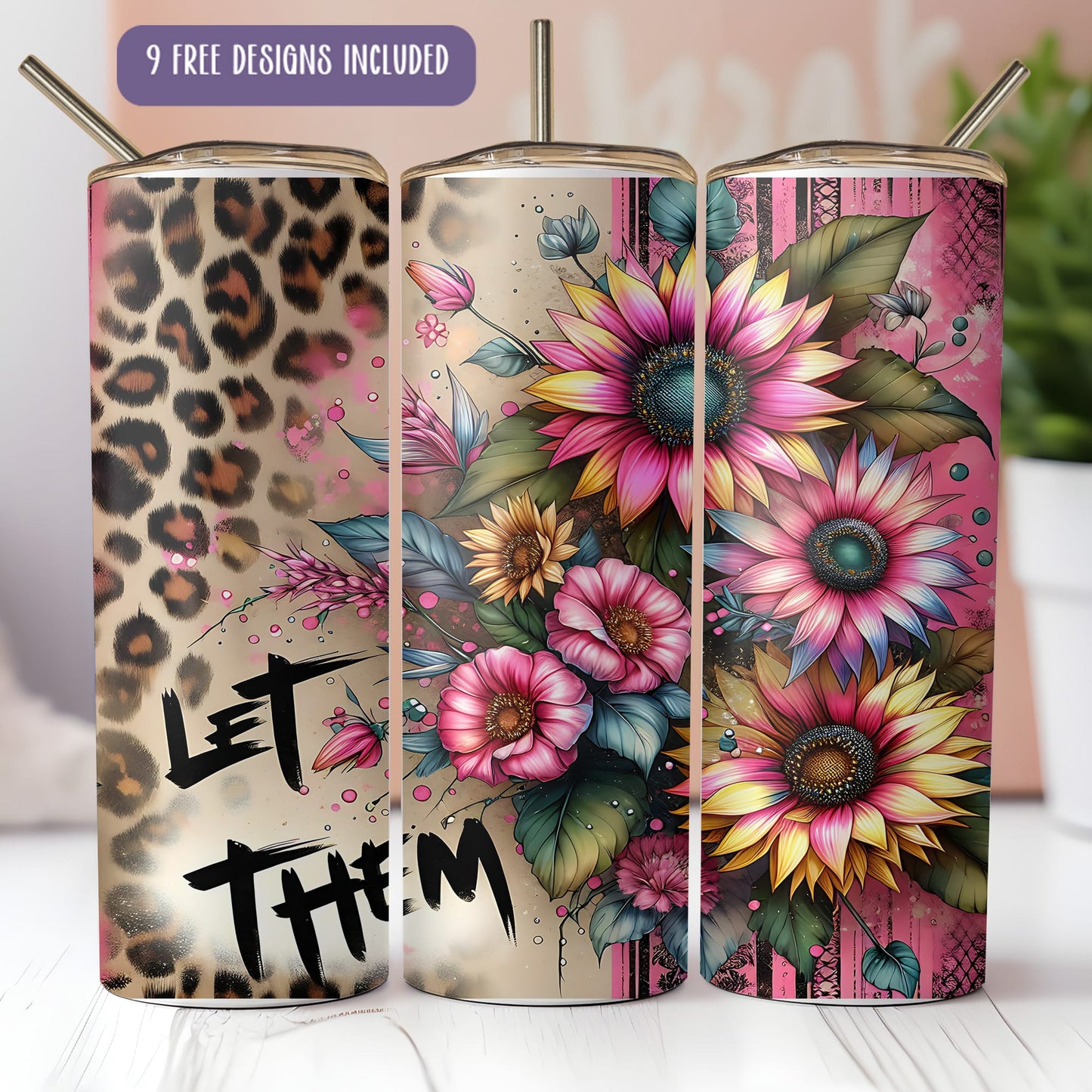 Let Them Tumbler Wrap PNG