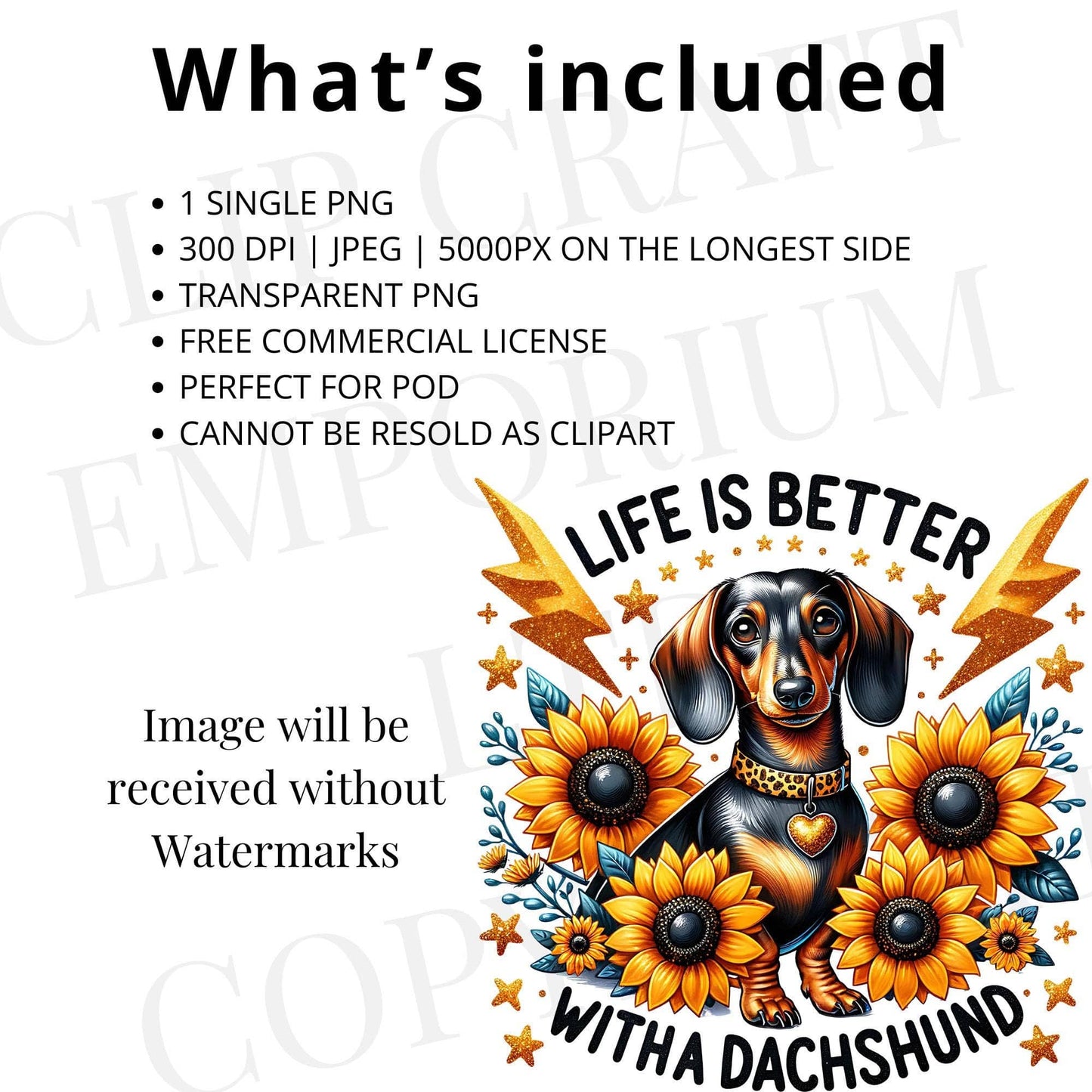 Life Is Better With A Dachshund PNG