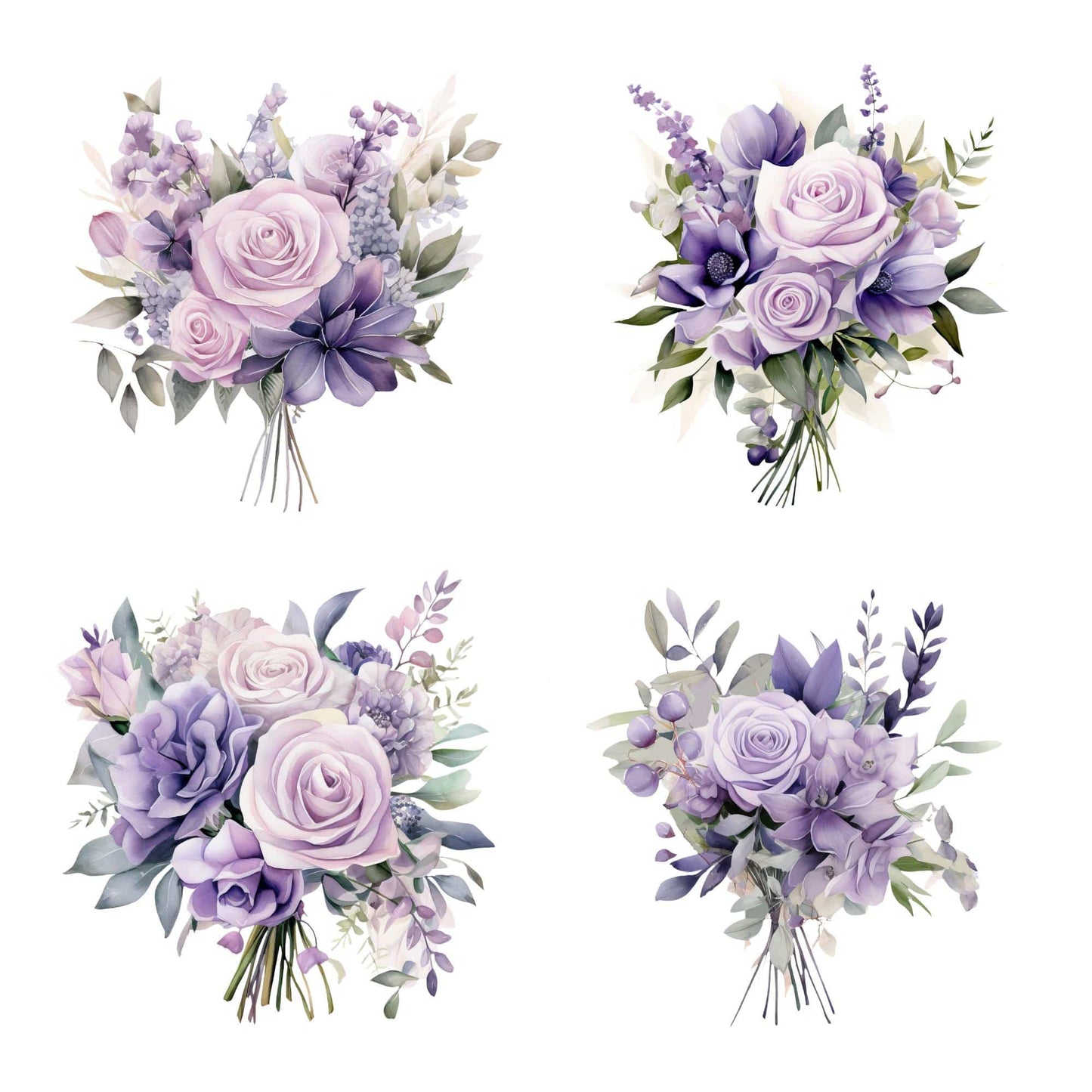a bunch of flowers that are on a white background