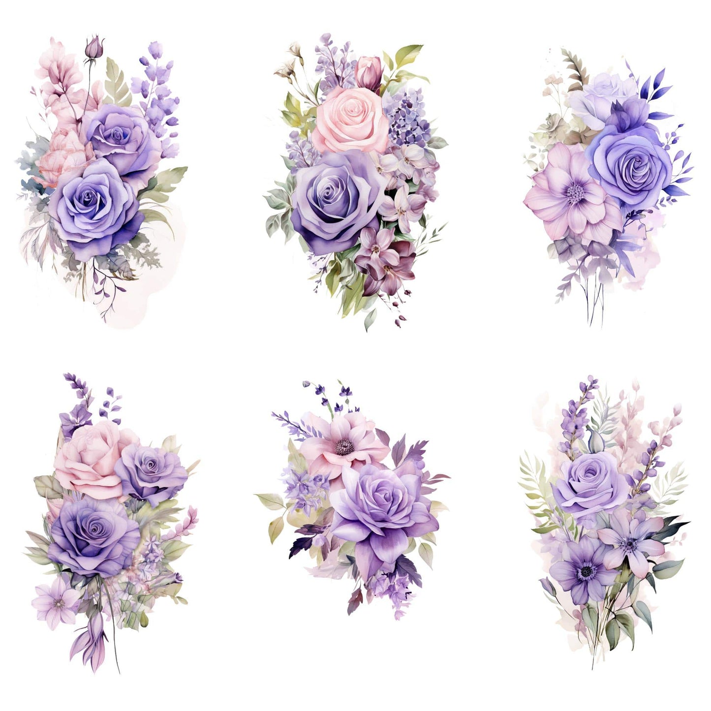a bunch of flowers that are on a white background