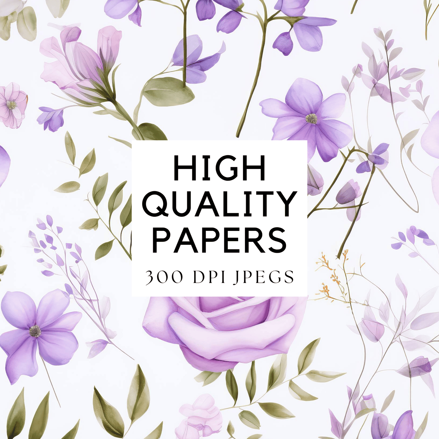 a bunch of purple flowers on a white background