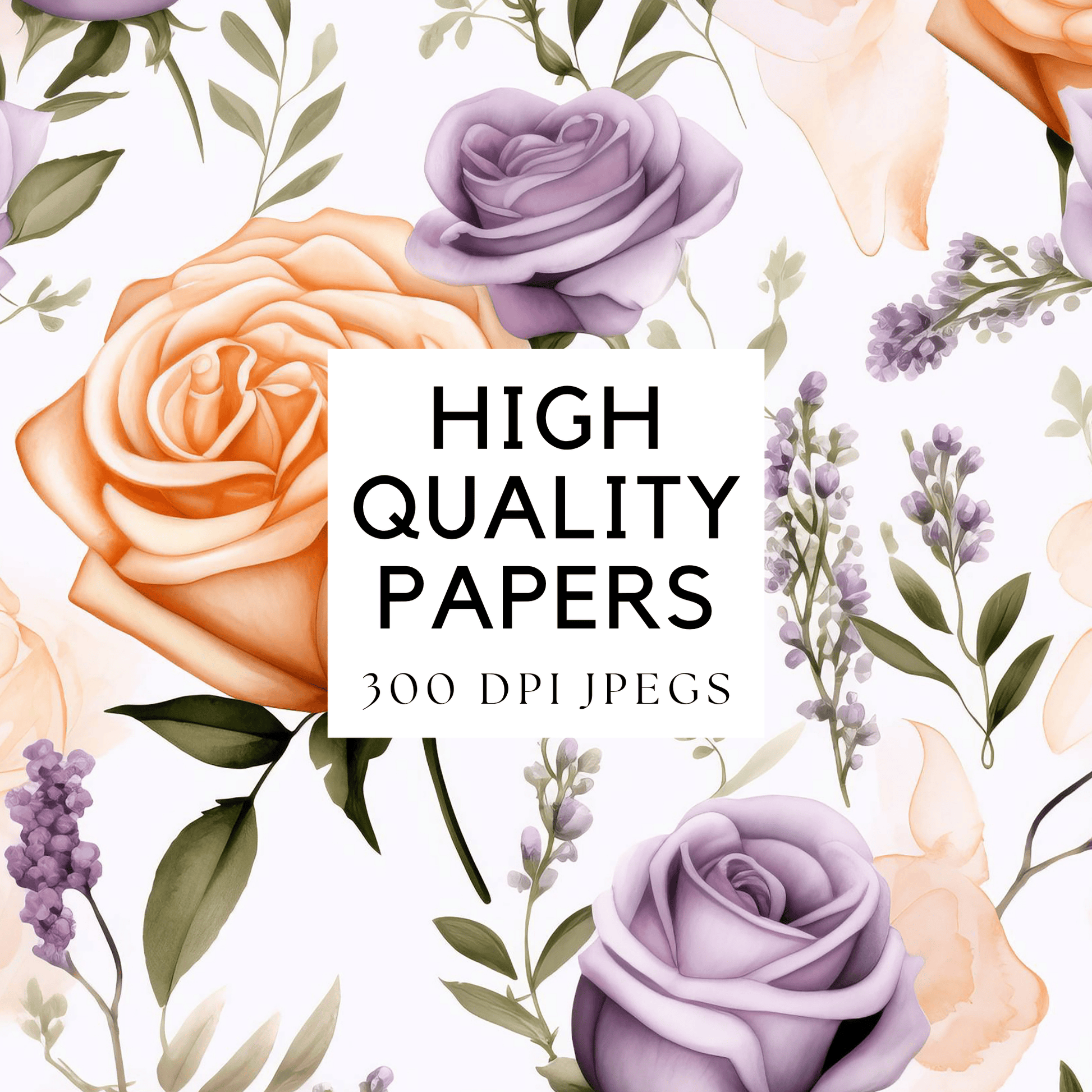 a bunch of flowers with the words high quality papers