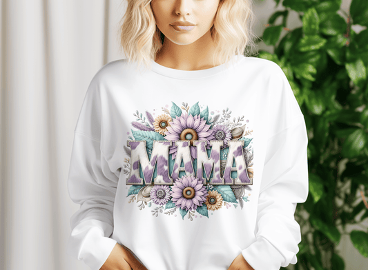 Mama Cowhide Sunflower PNG – Western Sublimation Design for Country Moms