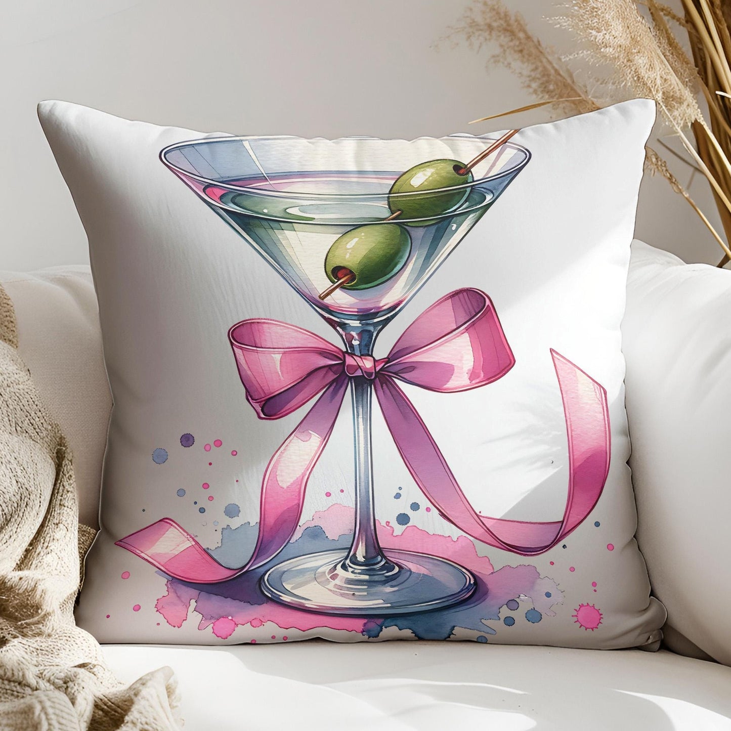 Martini Glass with Bow Clipart