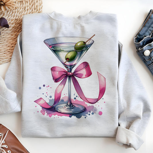 Martini Glass with Bow Clipart
