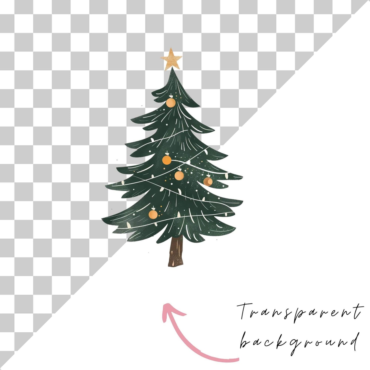 Minimalist Christmas Tree Clipart