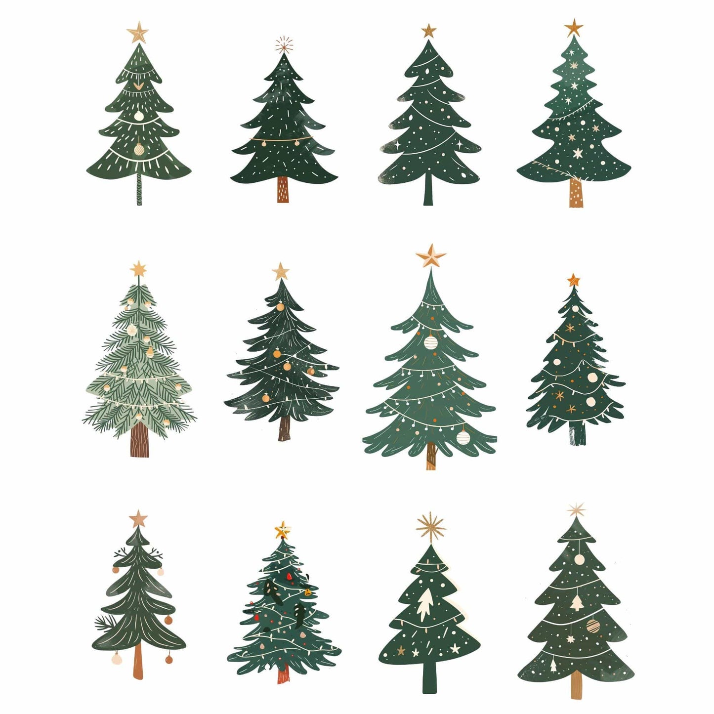 Minimalist Christmas Tree Clipart