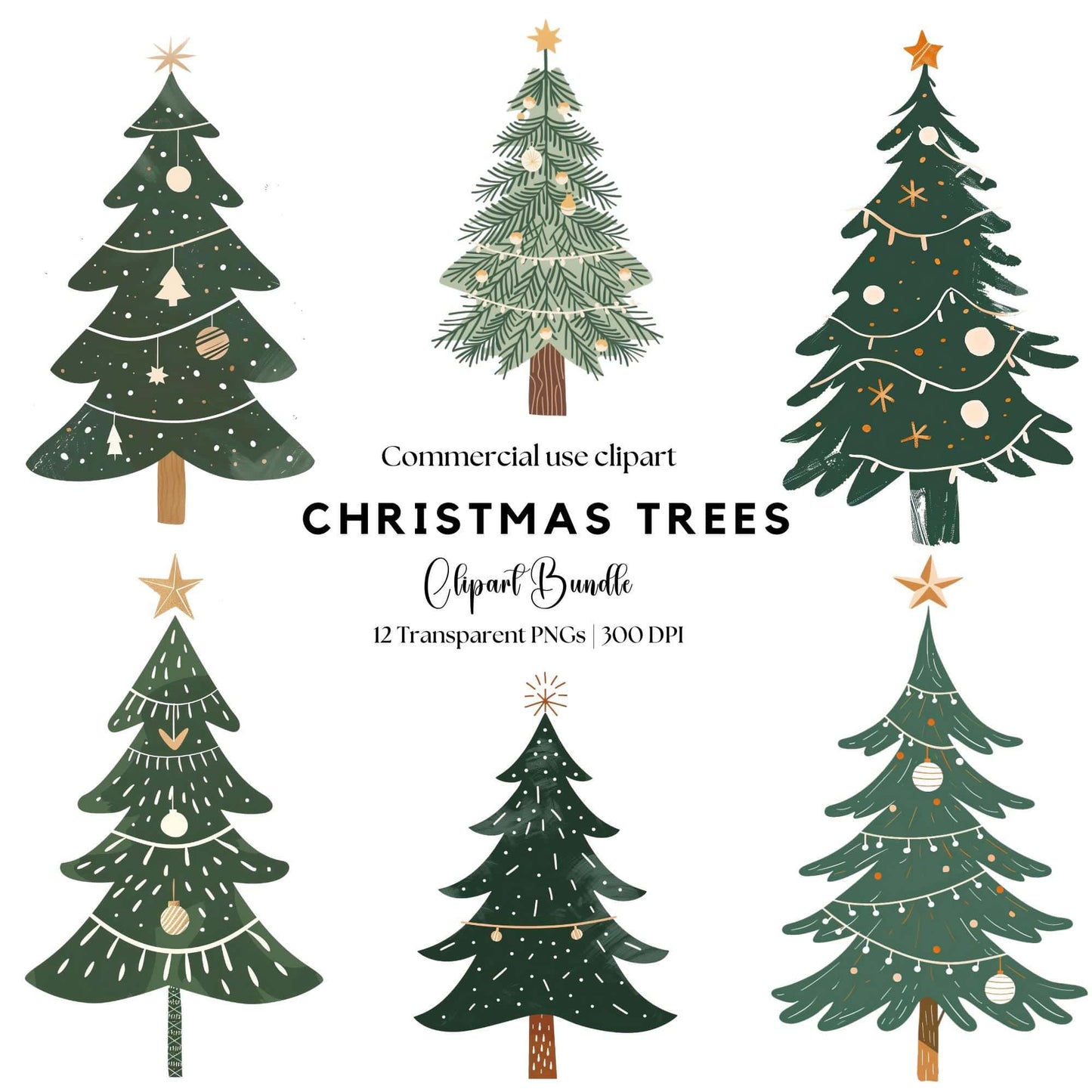 Minimalist Christmas Tree Clipart