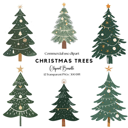 Minimalist Christmas Tree Clipart