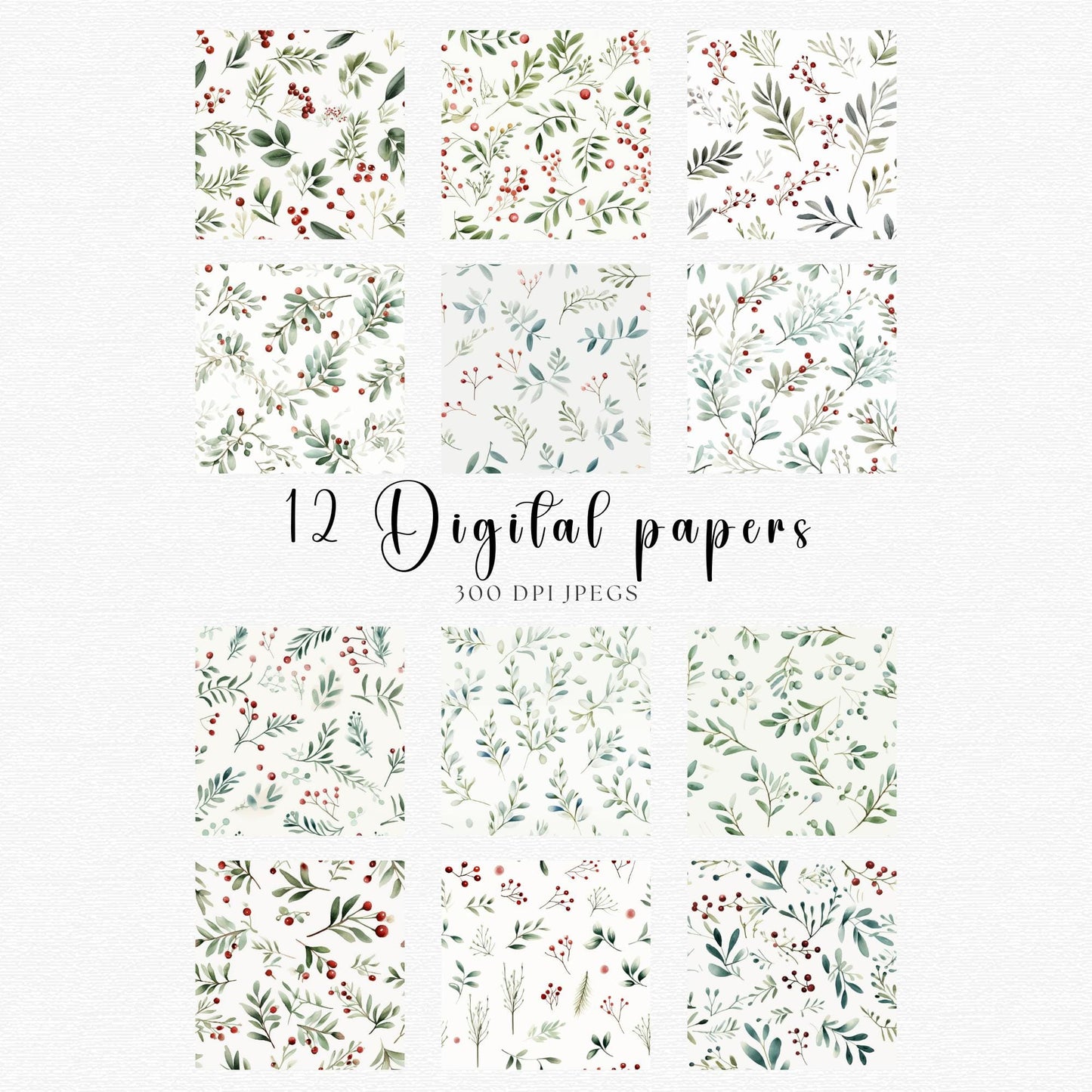 Mistletoe Digital Papers
