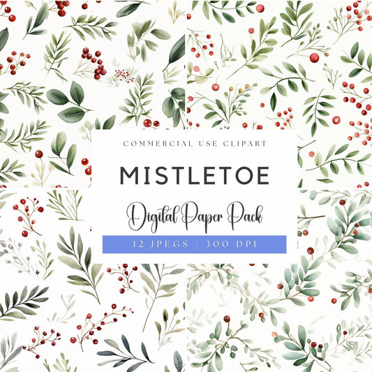 Mistletoe Digital Papers