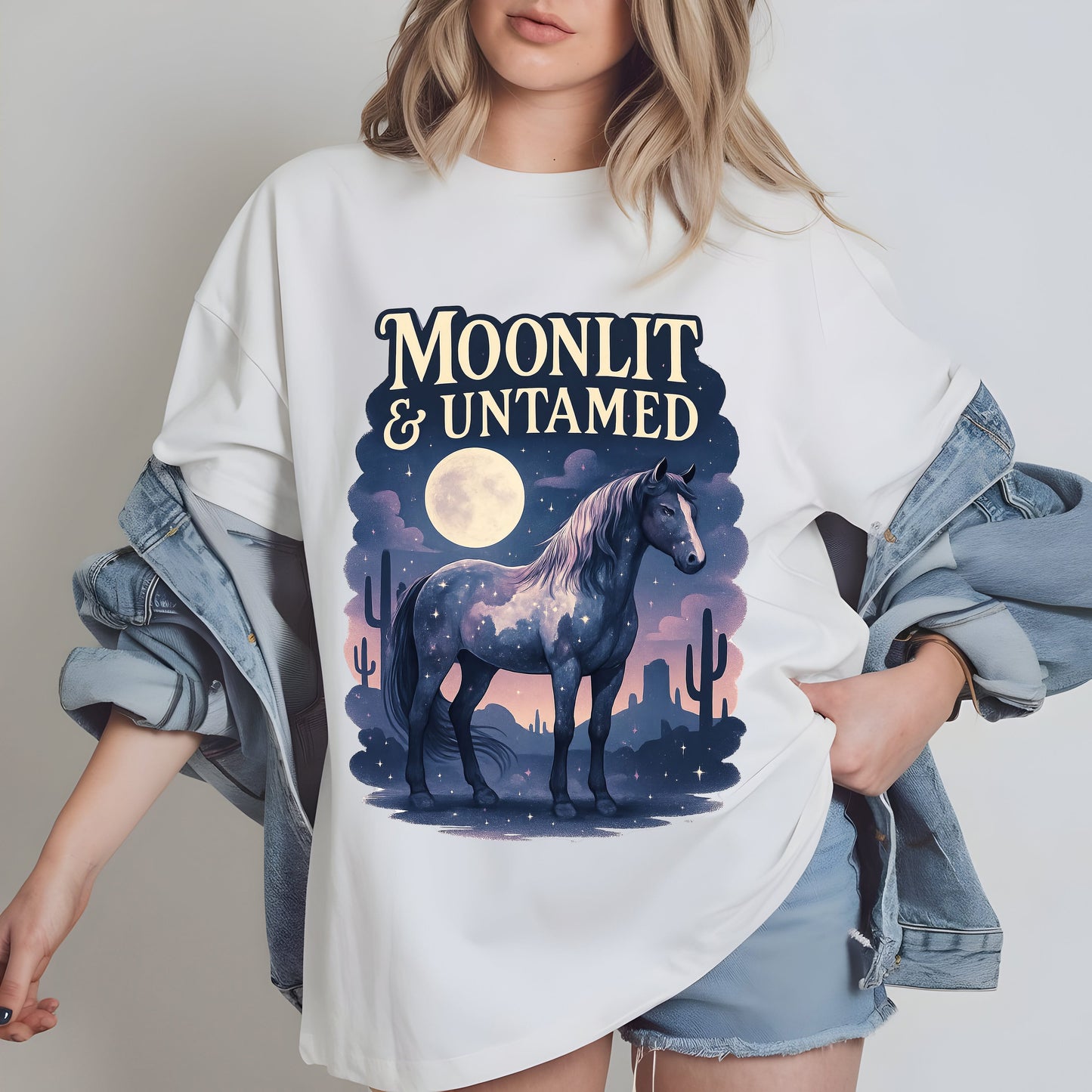Moonlit & untamed tshirt design