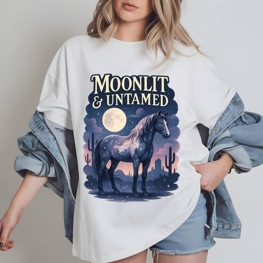 Moonlit & untamed tshirt design