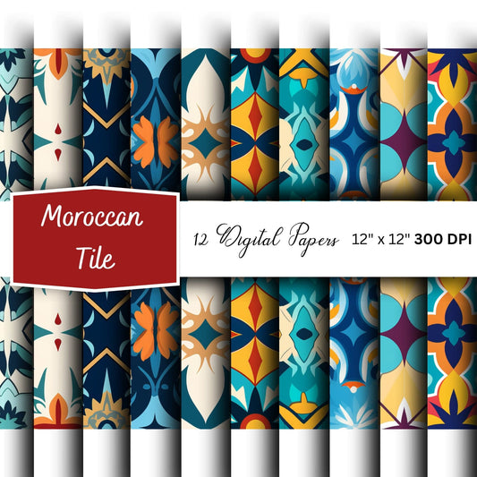 Moroccan Tile Digital Papers