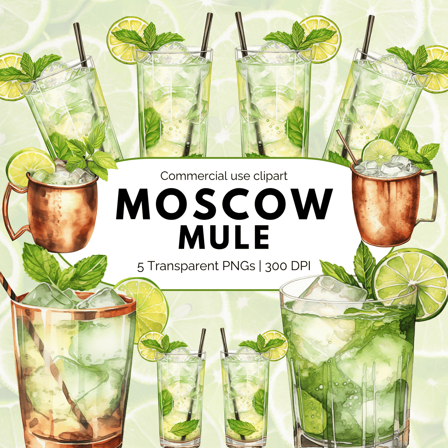 Moscow Mule Cocktail Clipart