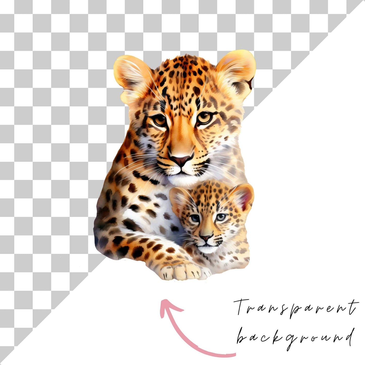 Mother & Baby Safari Animals Clipart