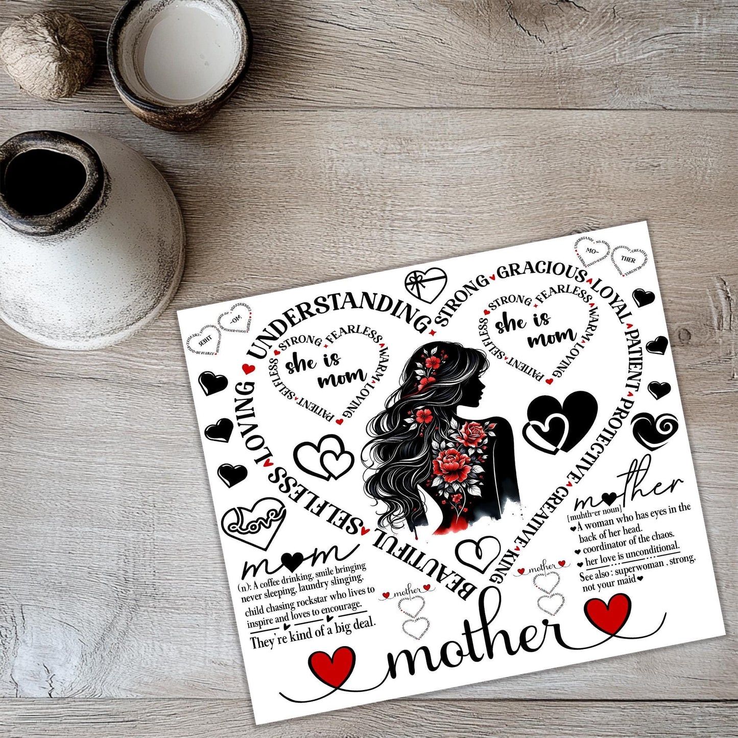 a picture of a mother's day card on a table