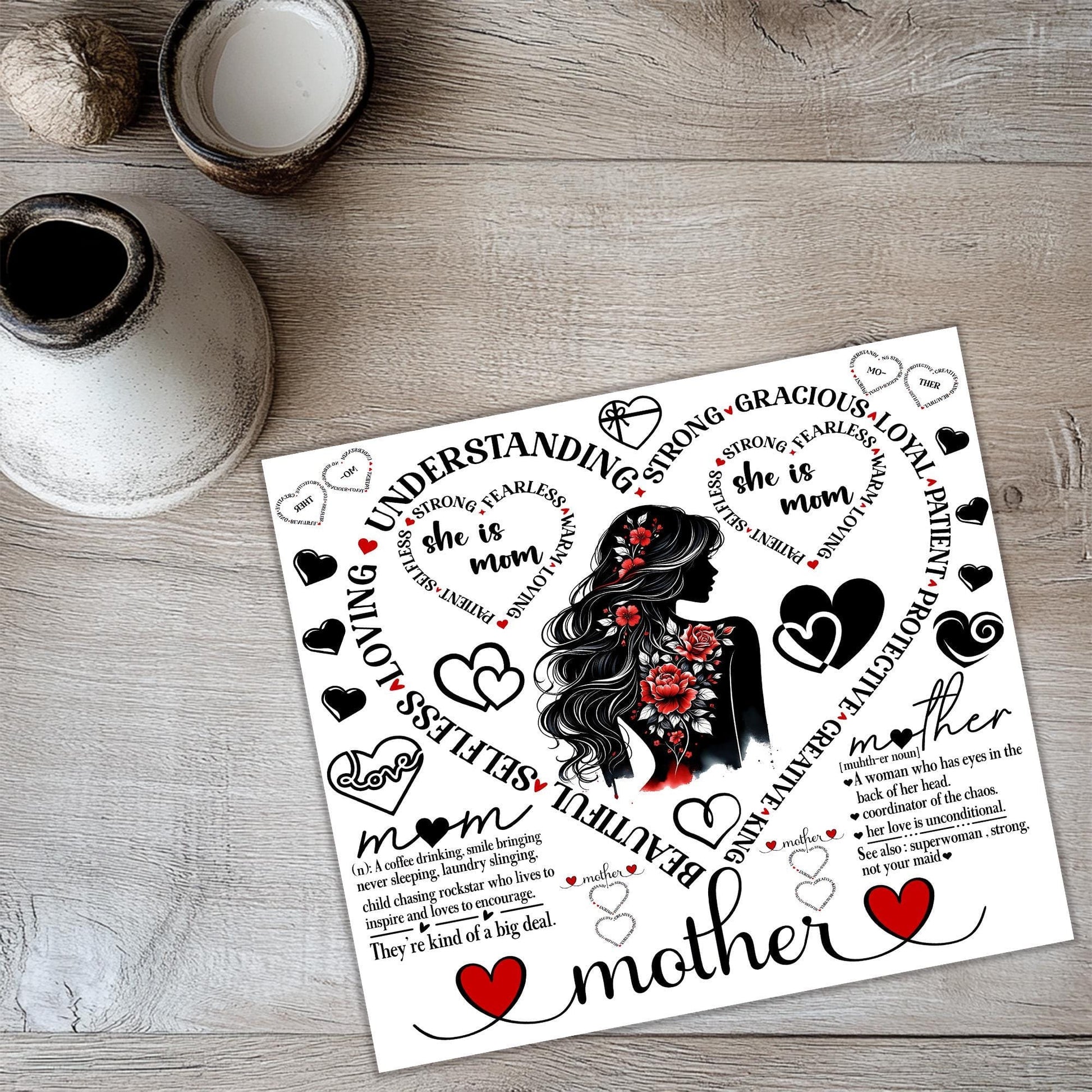 a picture of a mother's day card on a table