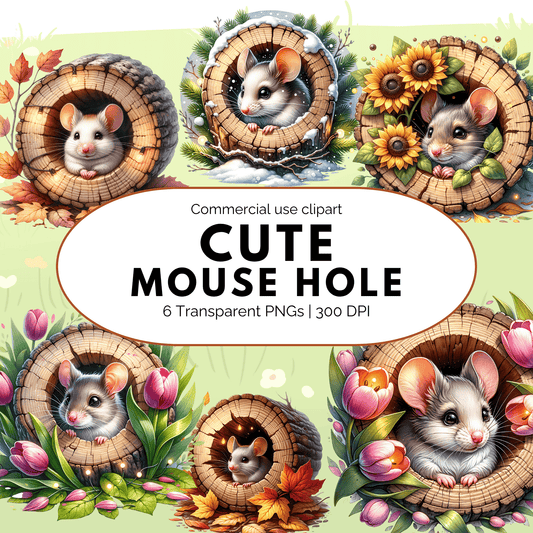 Mouse Hole Clipart Pack