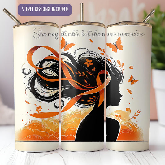 a set of three travel mugs with a woman's face on them