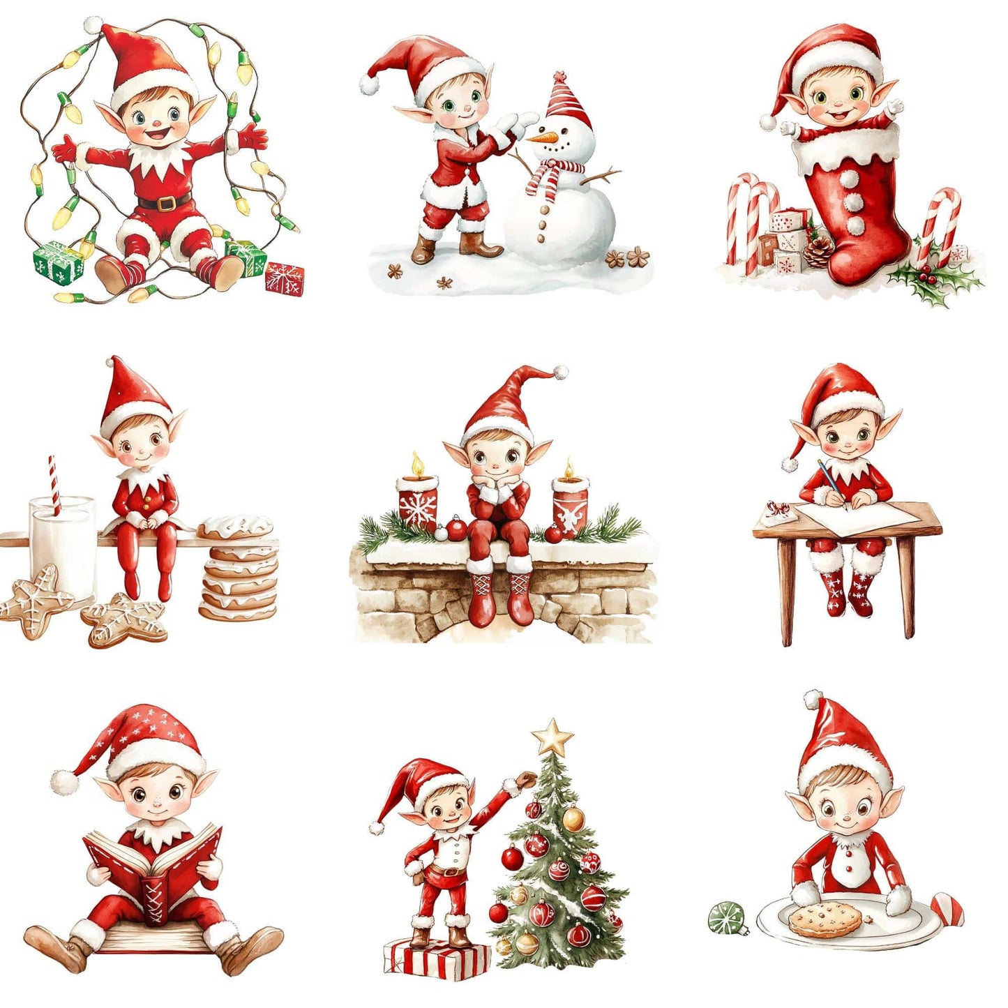 Naughty Christmas Elf Clipart