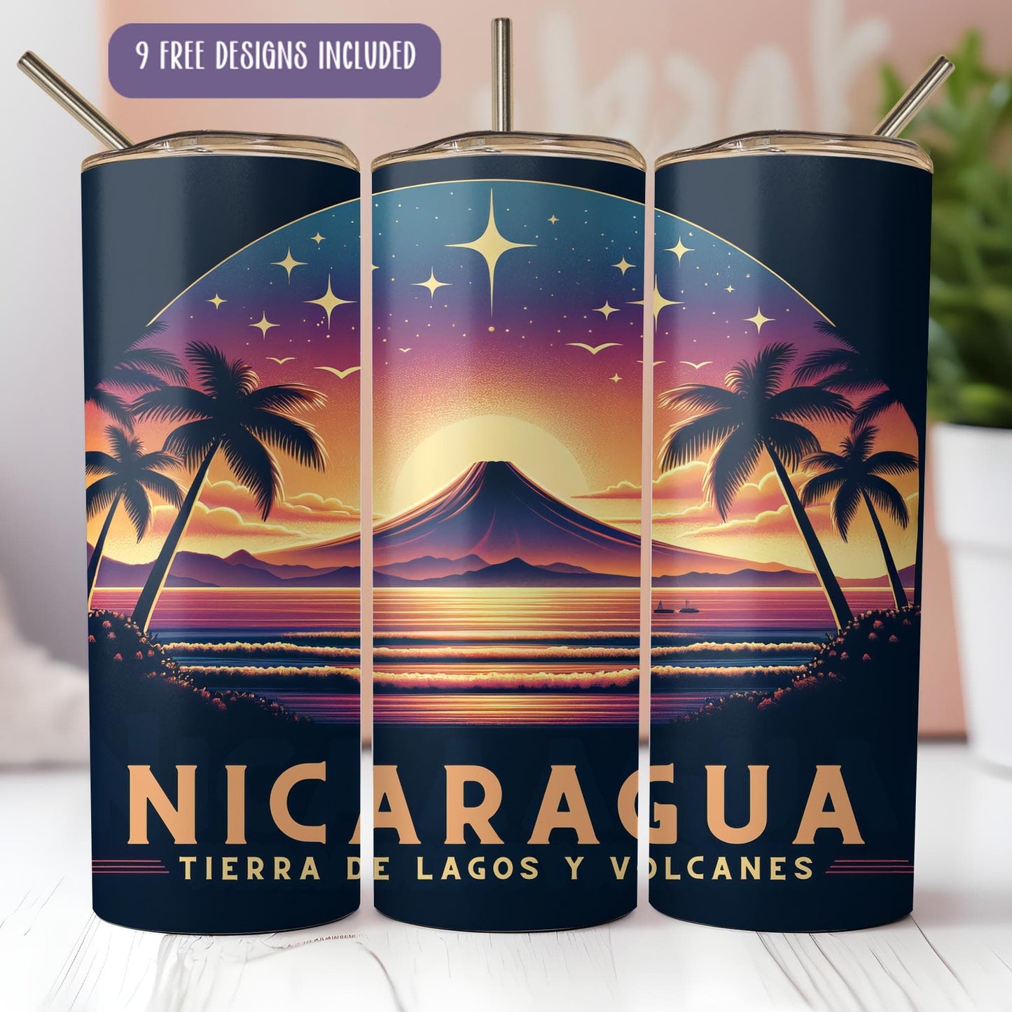 three cans of nectara on a table