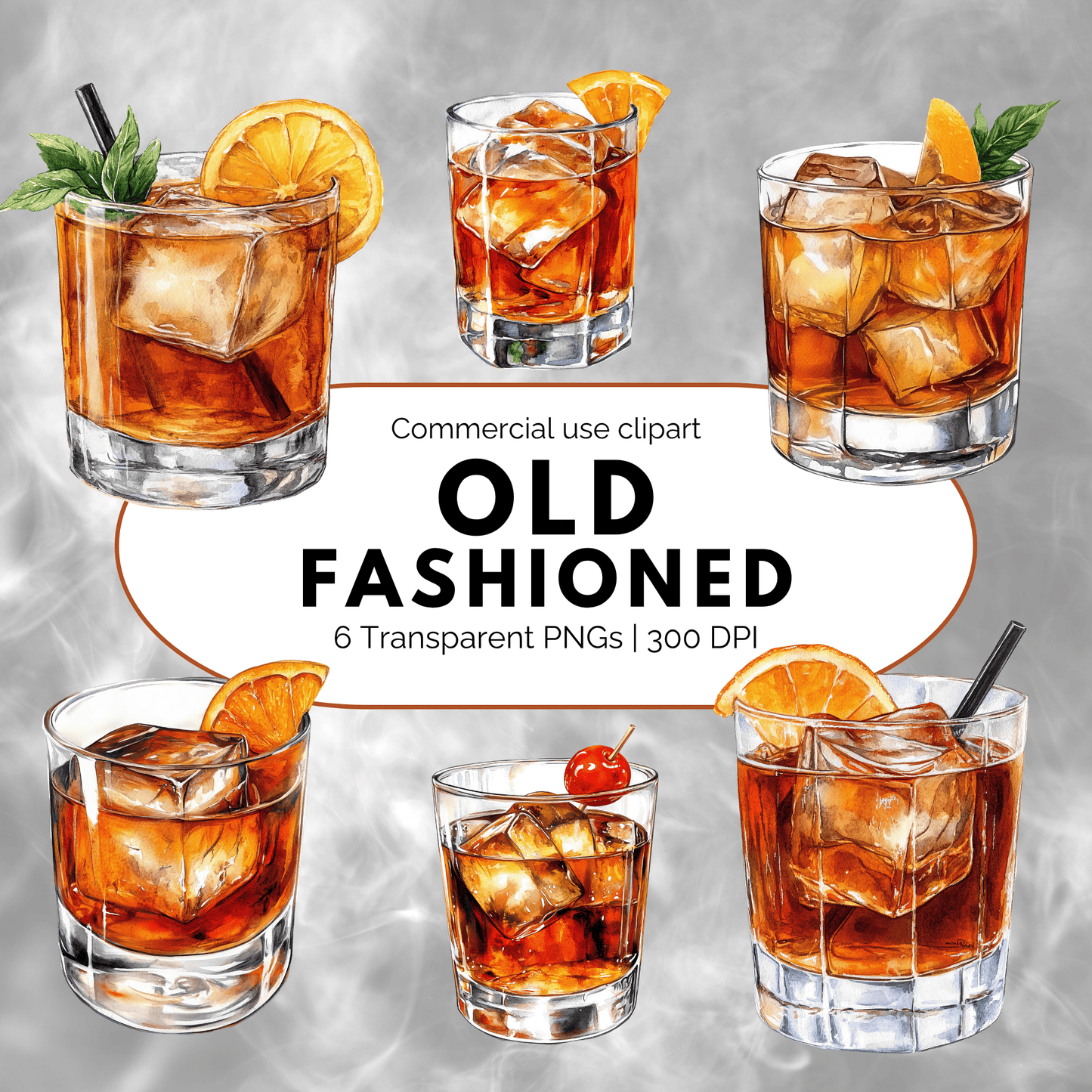 Old Fashioned Cocktail Clipart