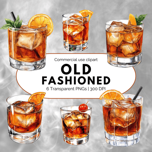 Old Fashioned Cocktail Clipart