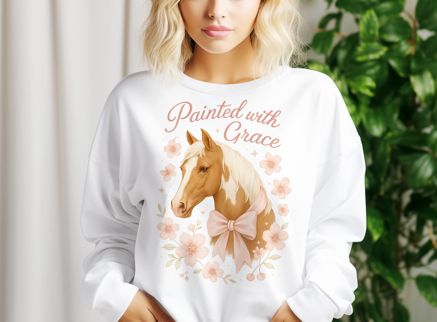 Painted with grace coquette paint horse tshirt design