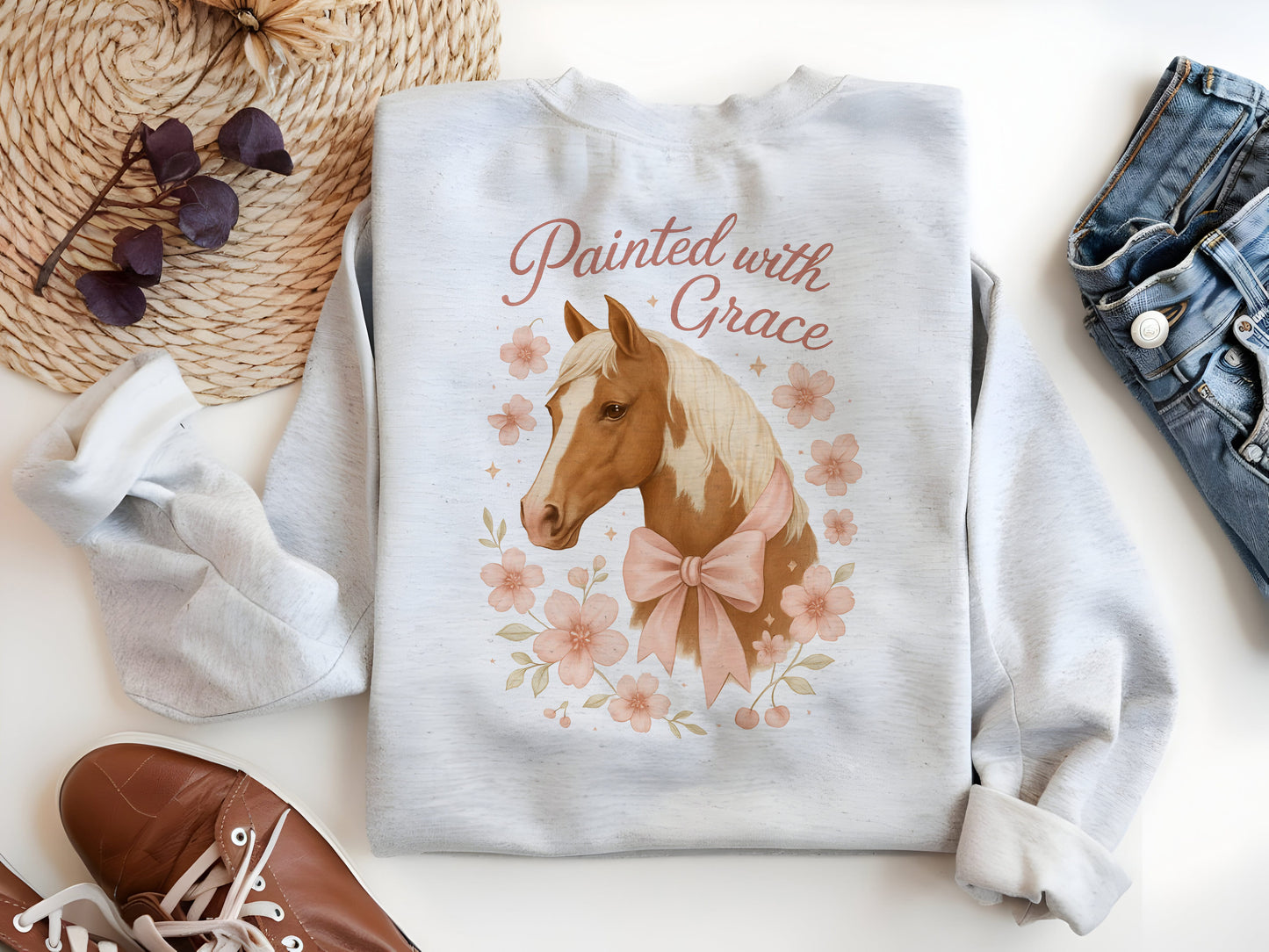 Painted with grace coquette paint horse tshirt design