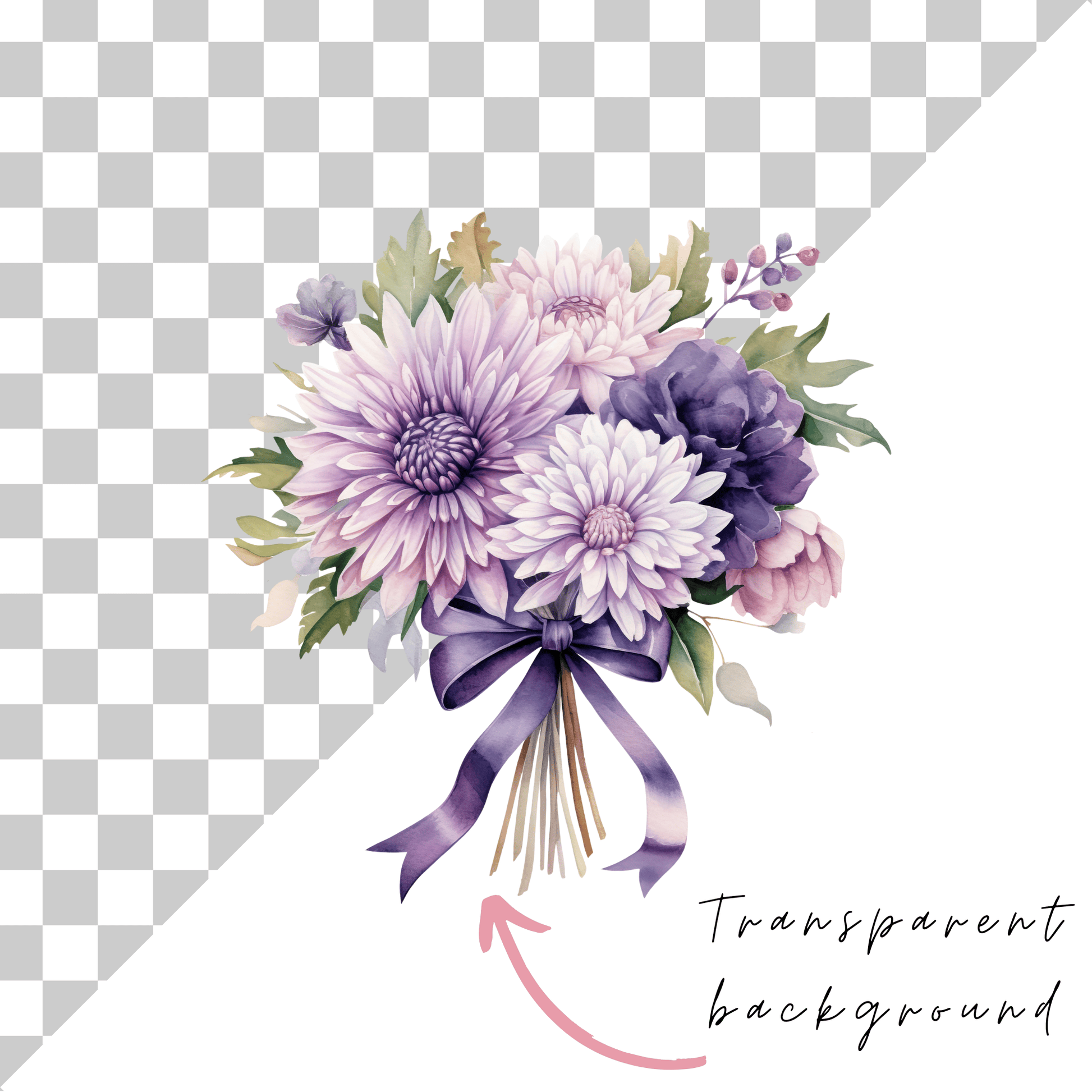 a bouquet of flowers on a checkered background