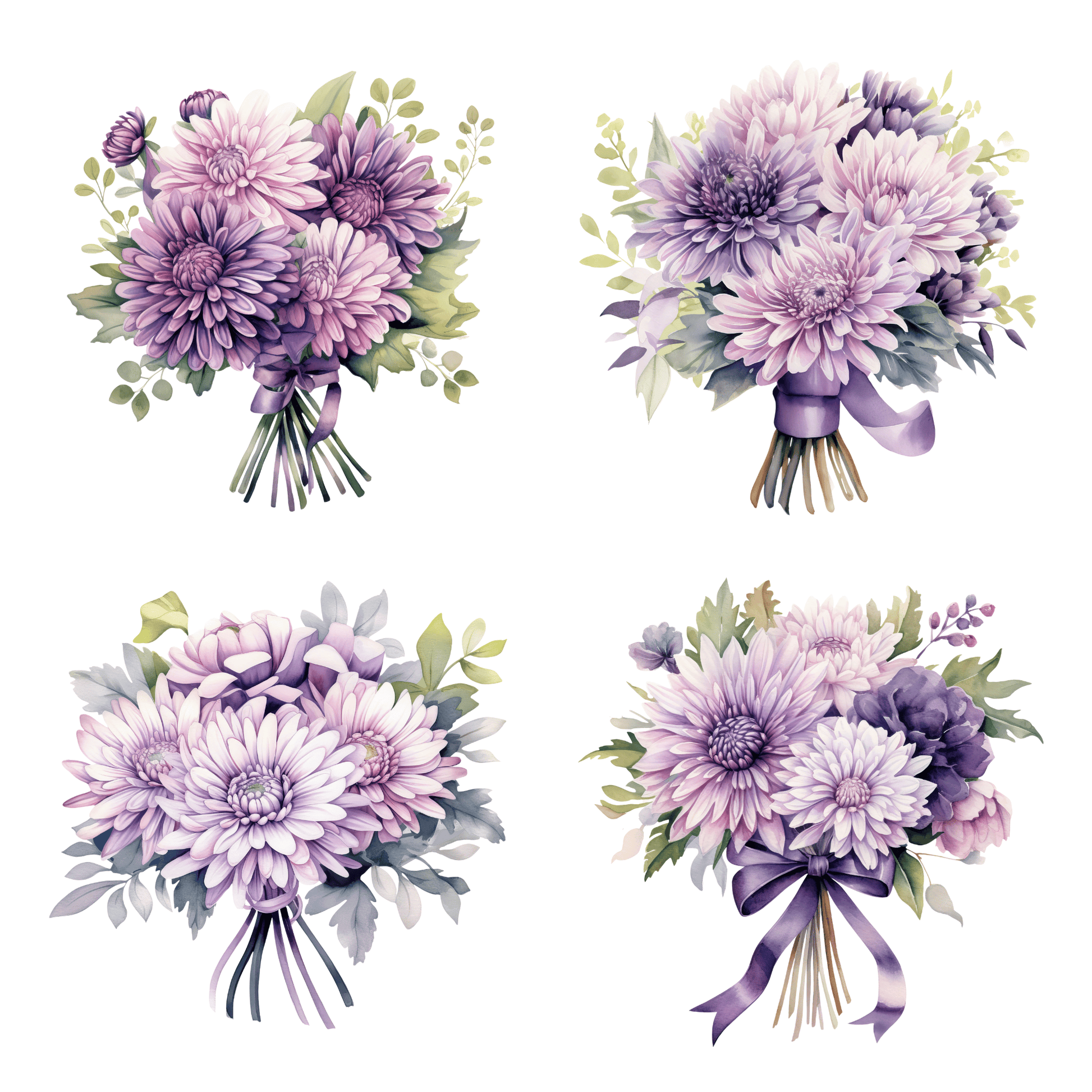 a bunch of flowers that are on a white background